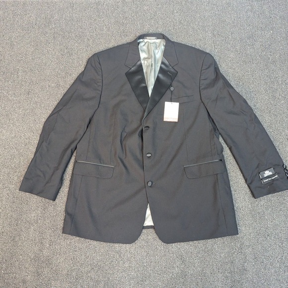 Stafford Other - NEW Stafford Formal Wear Separates Tuxedo Blazer Jacket Black Size 48 Long Mens
